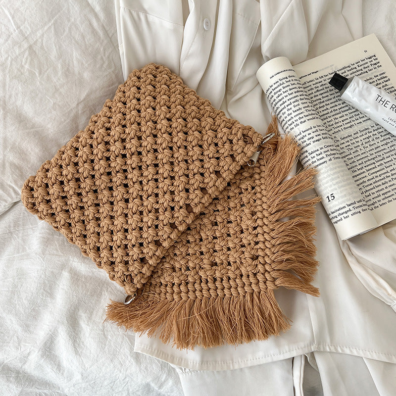 Sac bandoulière femme tissé – Style bohème élégant