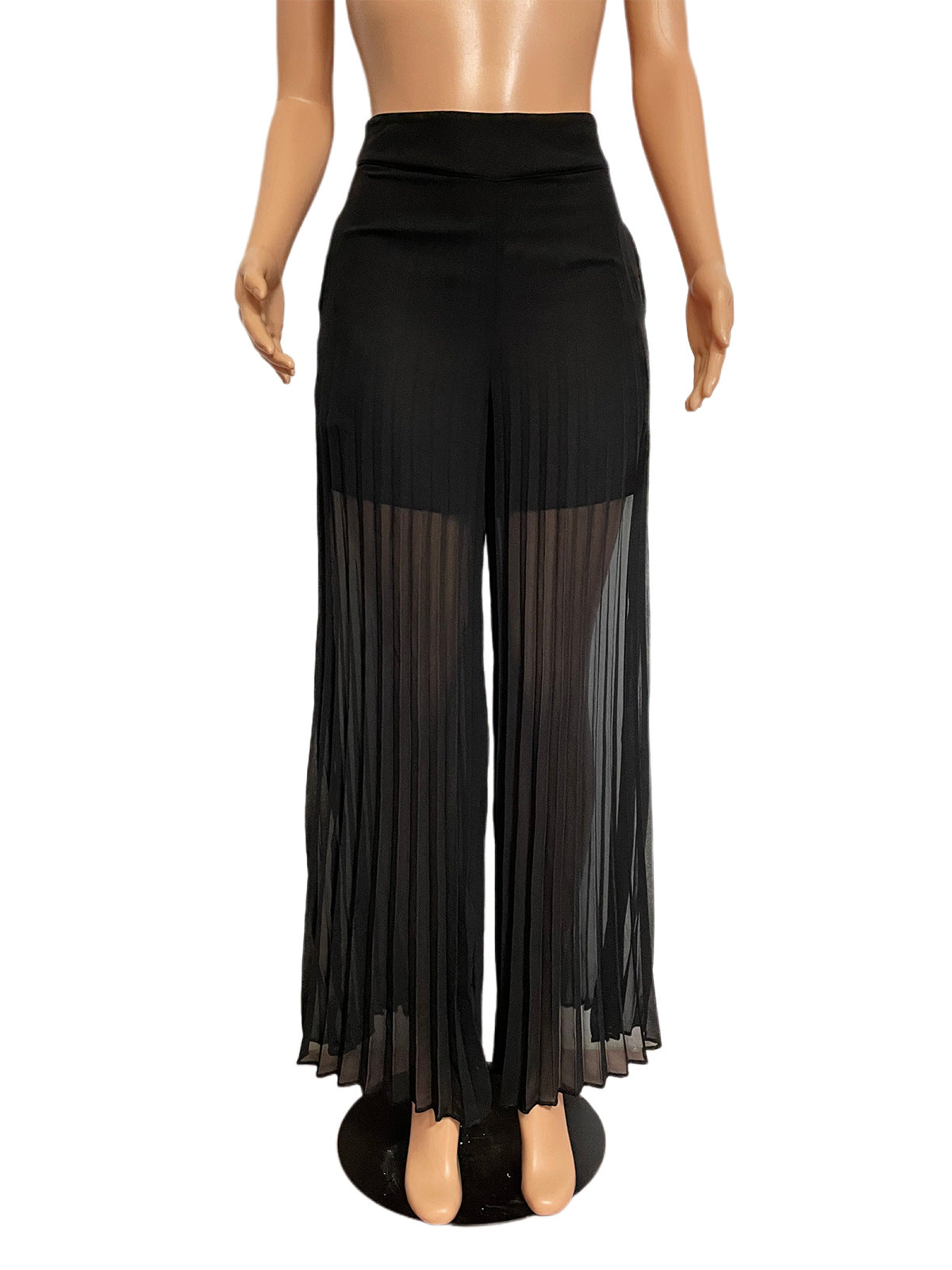 Women's Pleated Wide-Leg Trousers – Flowing Summer Elegance