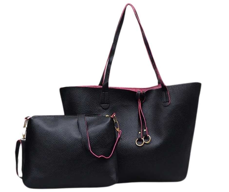 Sac bandoulière élégant – Ruban signature (2 pièces)