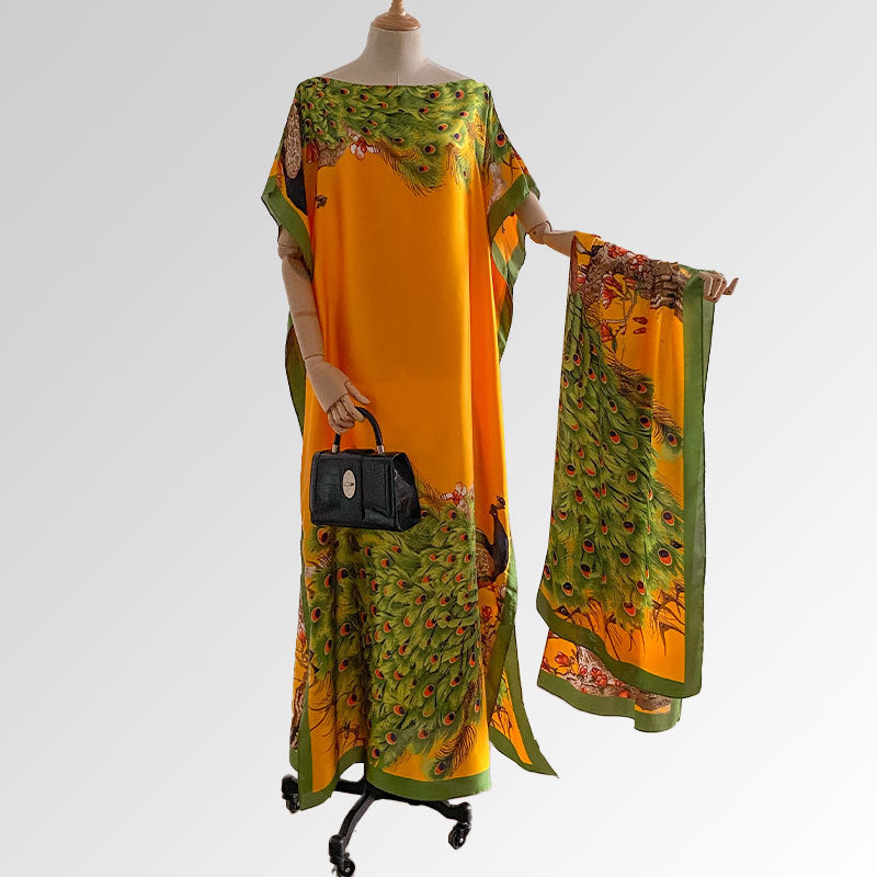 Abaya longue style africain – Robe musulmane élégante et fluide