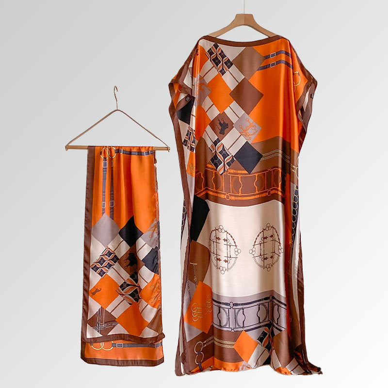 Abaya longue style africain – Robe musulmane élégante et fluide