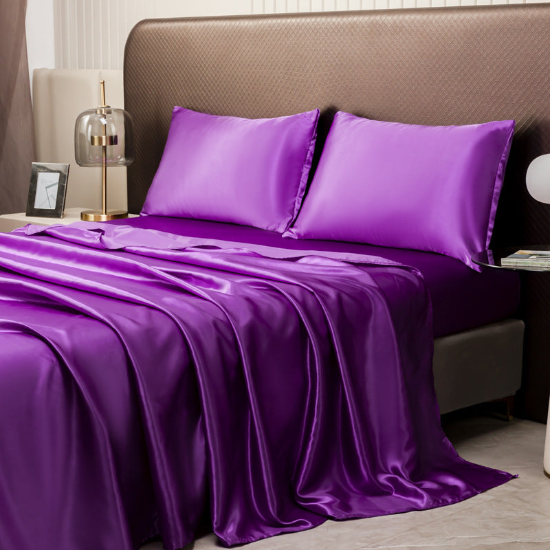 Luxury satin bedding set – Sheet + pillowcases