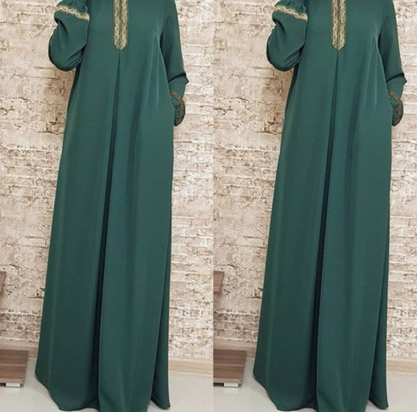 Elegant Plus Size Abaya – Modest Long Dress for Women ✨