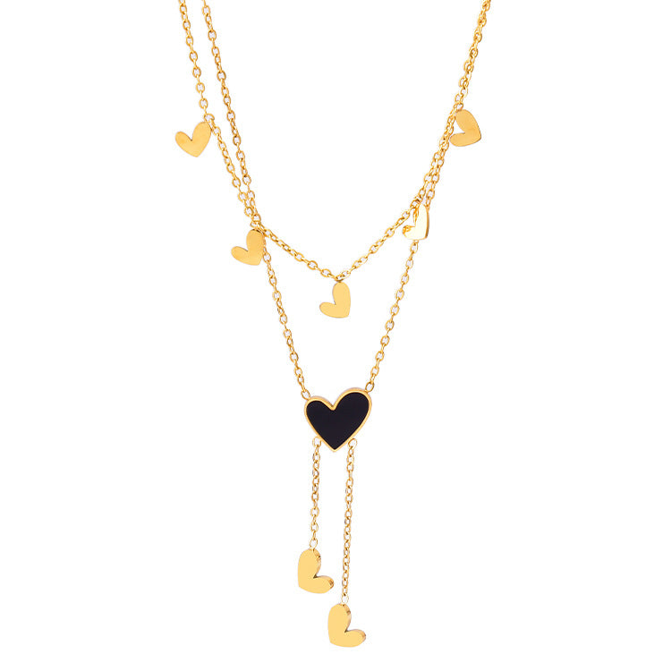 Double Chain Butterfly Necklace – Golden Elegance