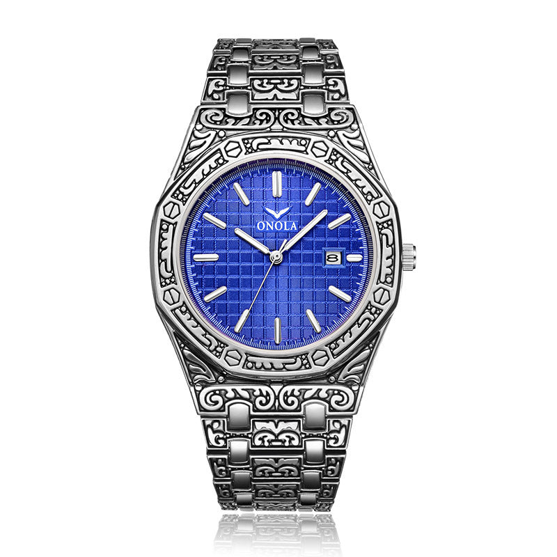 Montre Dorée Gravée – Élégance Premium