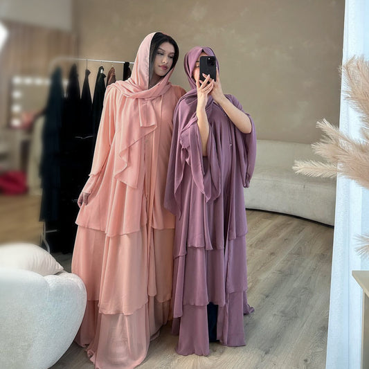 Abaya élégante avec hijab – Robe musulmane raffinée et moderne