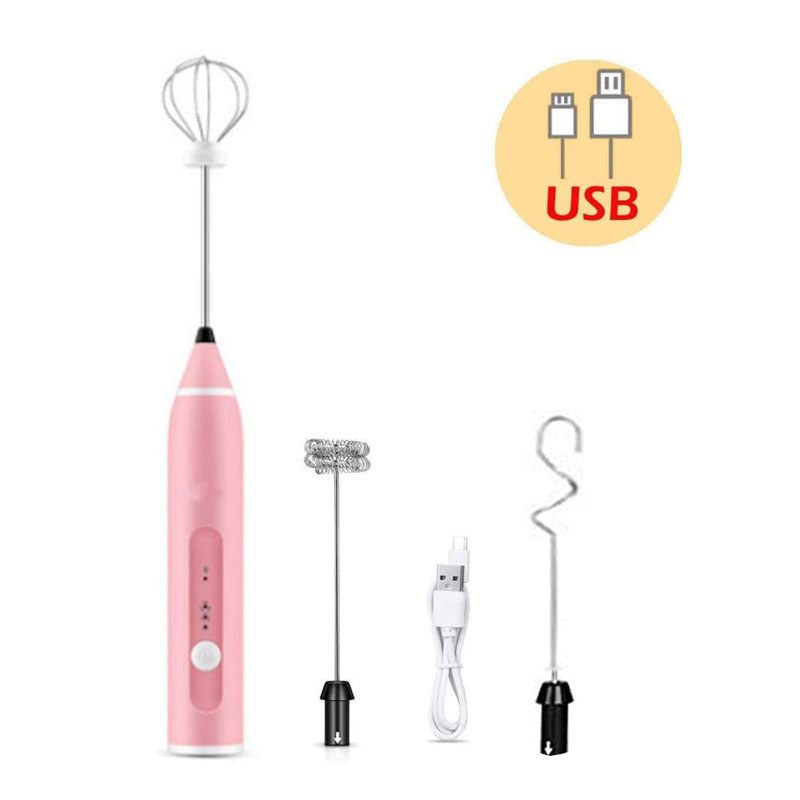 Rechargeable Electric Milk Frother – Portable Kitchen Blender