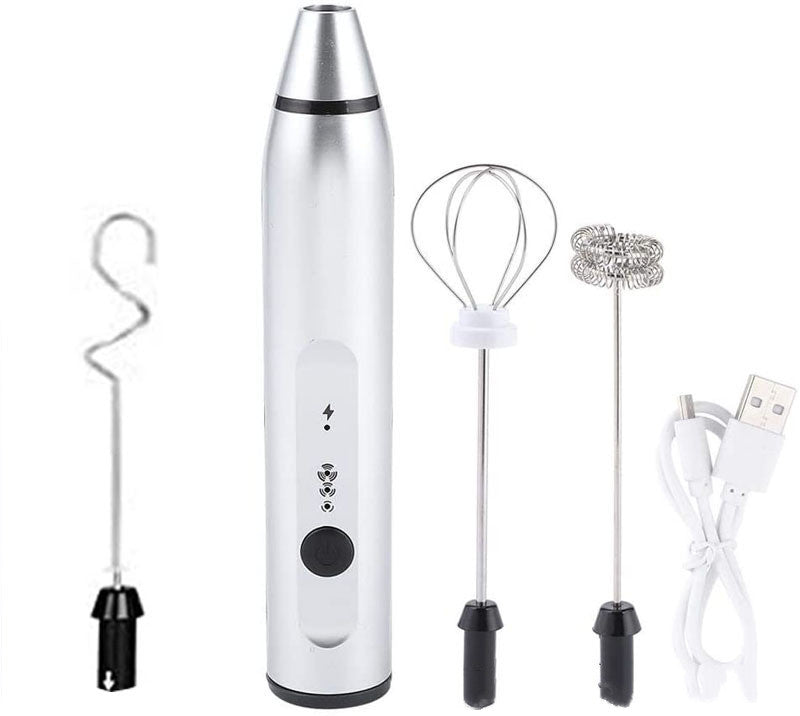 Rechargeable Electric Milk Frother – Portable Kitchen Blender