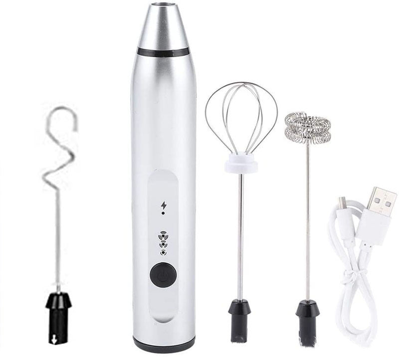 Rechargeable Electric Milk Frother – Portable Kitchen Blender
