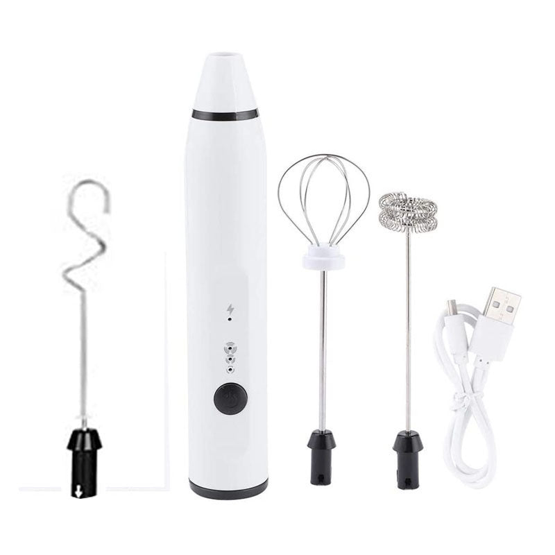 Rechargeable Electric Milk Frother – Portable Kitchen Blender