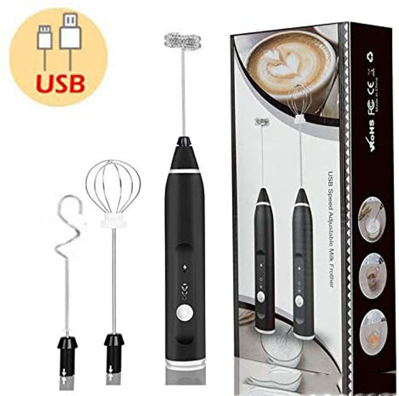 Rechargeable Electric Milk Frother – Portable Kitchen Blender