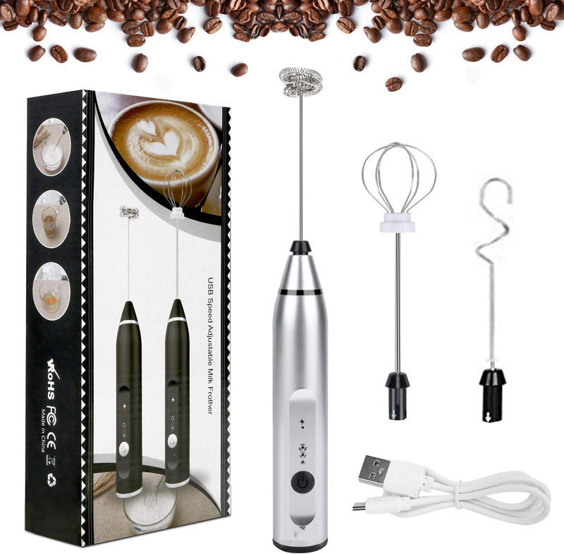 Rechargeable Electric Milk Frother – Portable Kitchen Blender