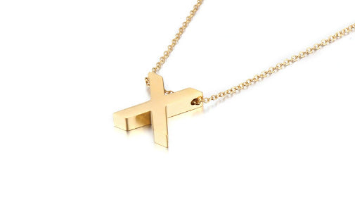 Gold Initial Letter Necklace – Personalized Name