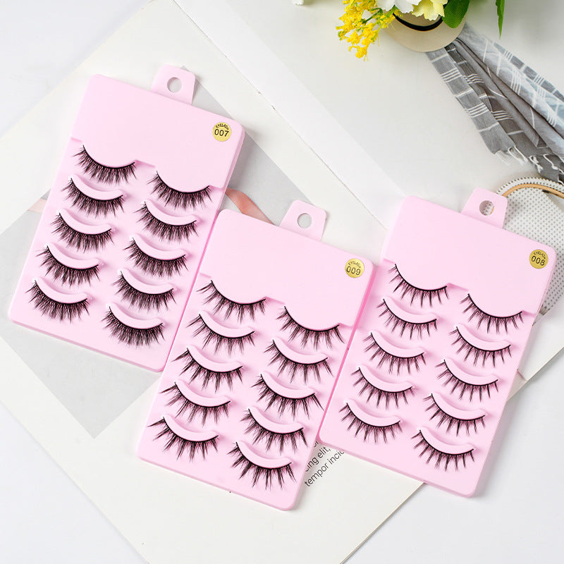 Reusable Natural Eyelashes – Pack of 5 Pairs Volume Effect