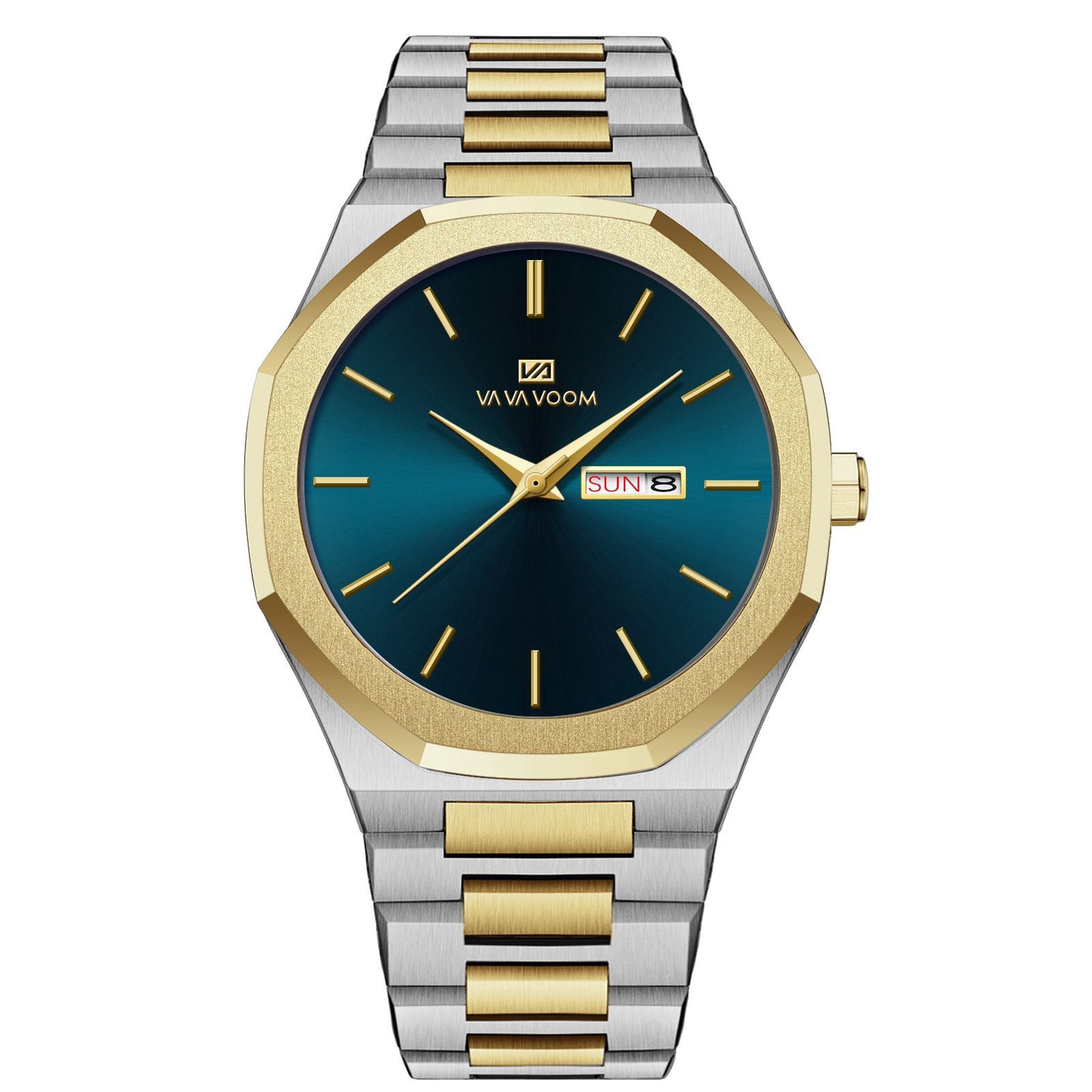 Elegant gold-tone steel watch – Modern business style