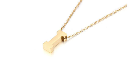Gold Initial Letter Necklace – Personalized Name