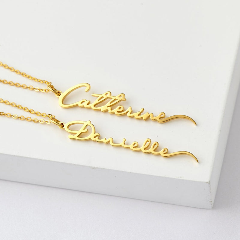 Collier prénom signature personnalisé – Bijou élégant en acier inoxydable