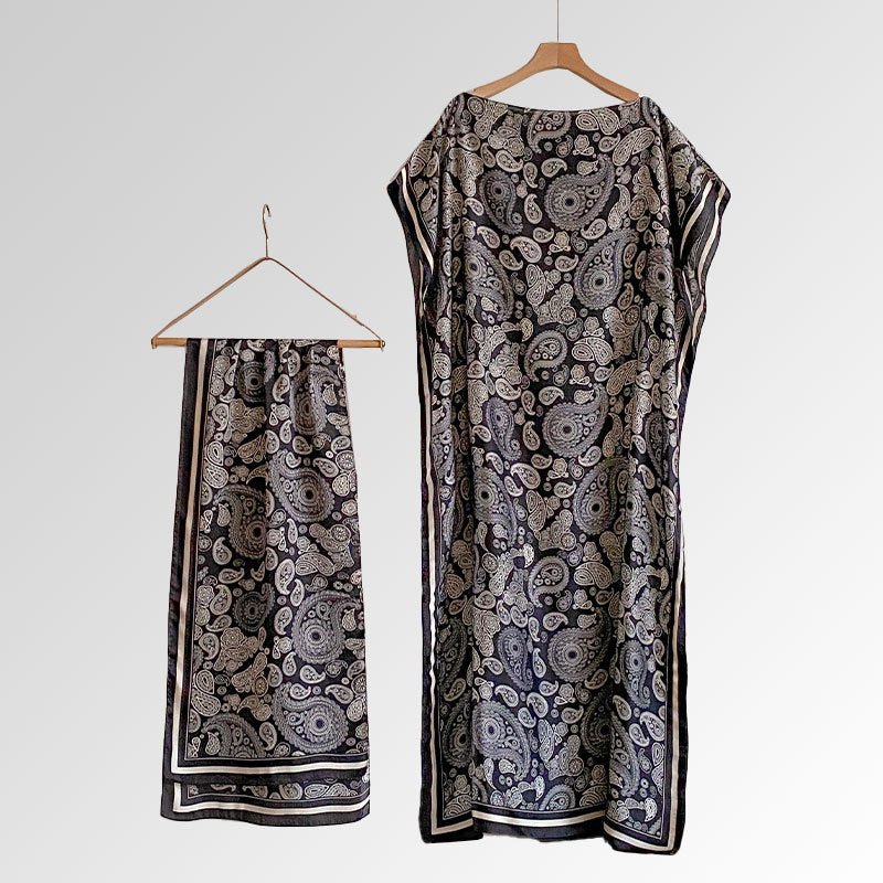 Abaya longue style africain – Robe musulmane élégante et fluide