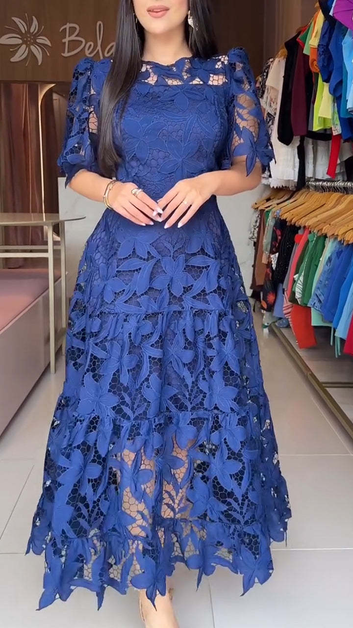 Elegant Long Lace Dress – Chic & Refined Style