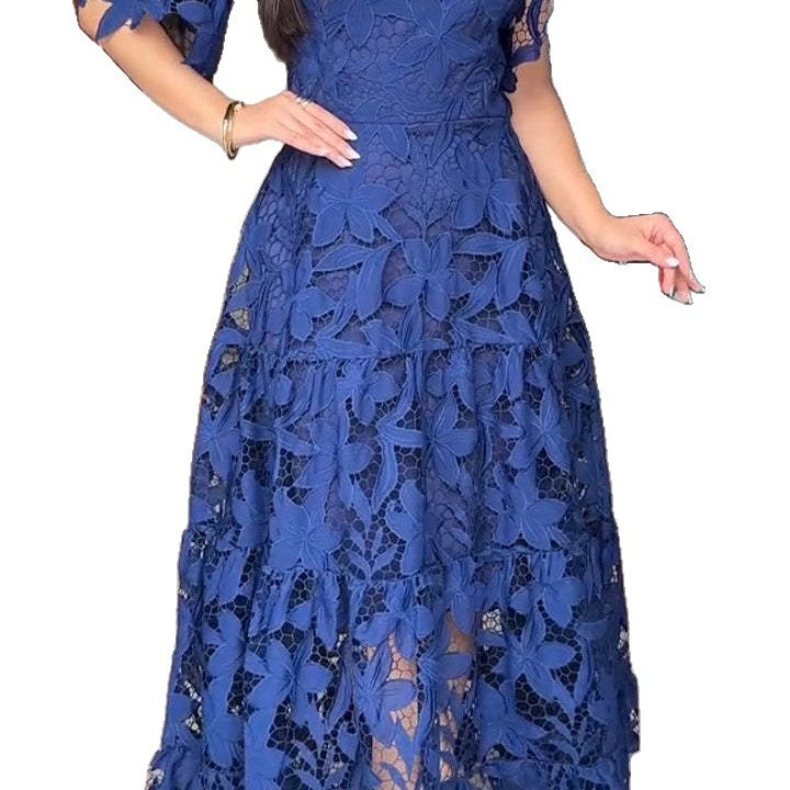 Elegant Long Lace Dress – Chic & Refined Style