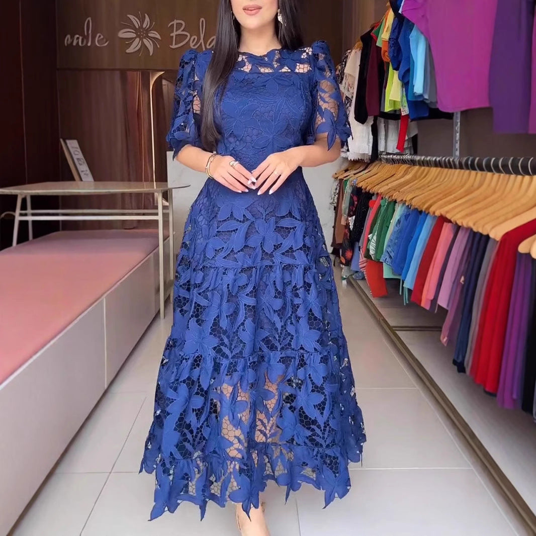Elegant Long Lace Dress – Chic & Refined Style