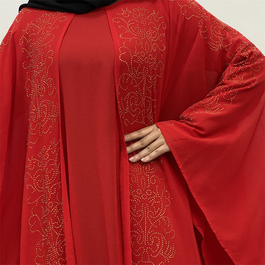 Abaya manches chauve-souris – Robe musulmane élégante et moderne
