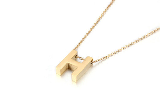 Gold Initial Letter Necklace – Personalized Name