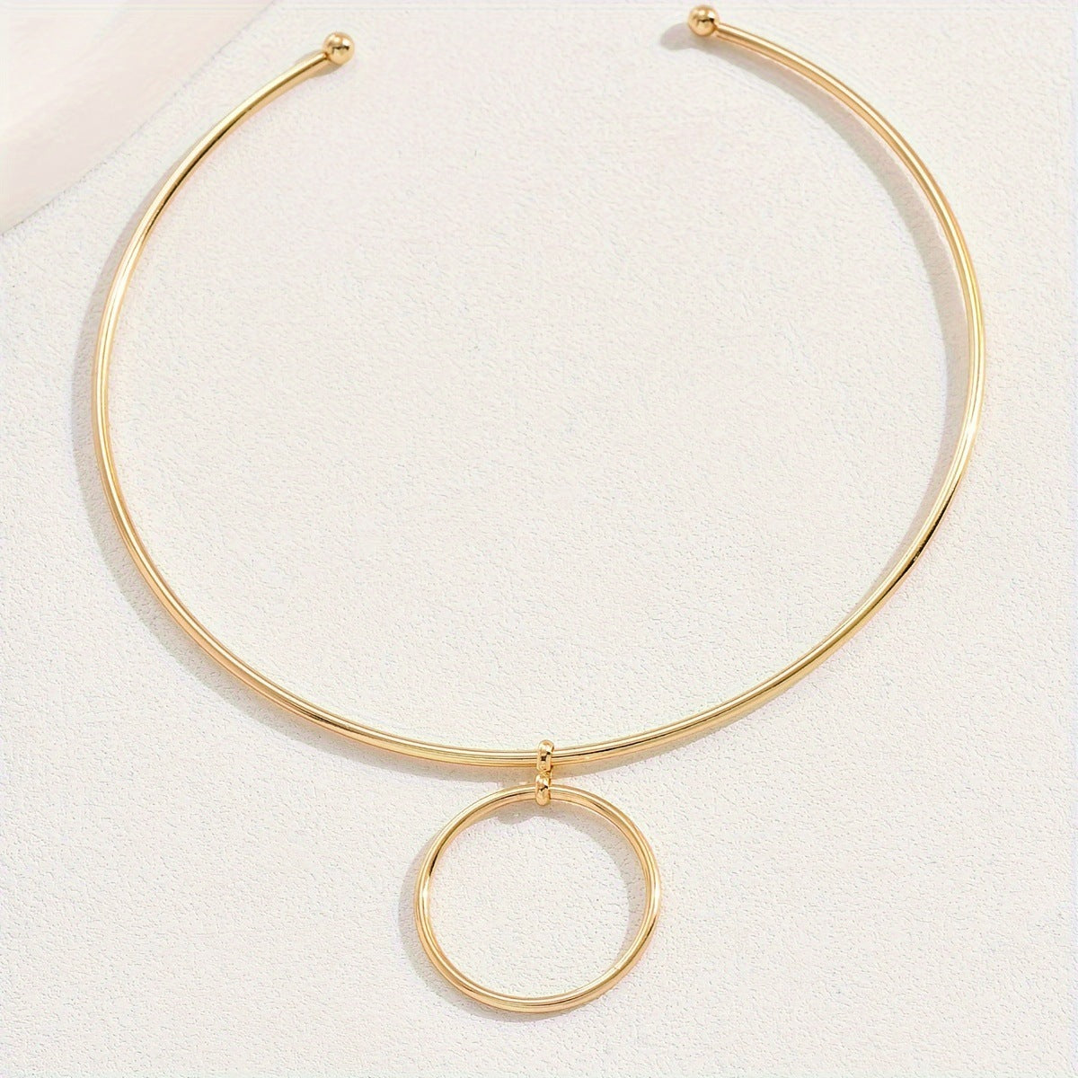 Elegant Circle Necklace – Gold and Silver