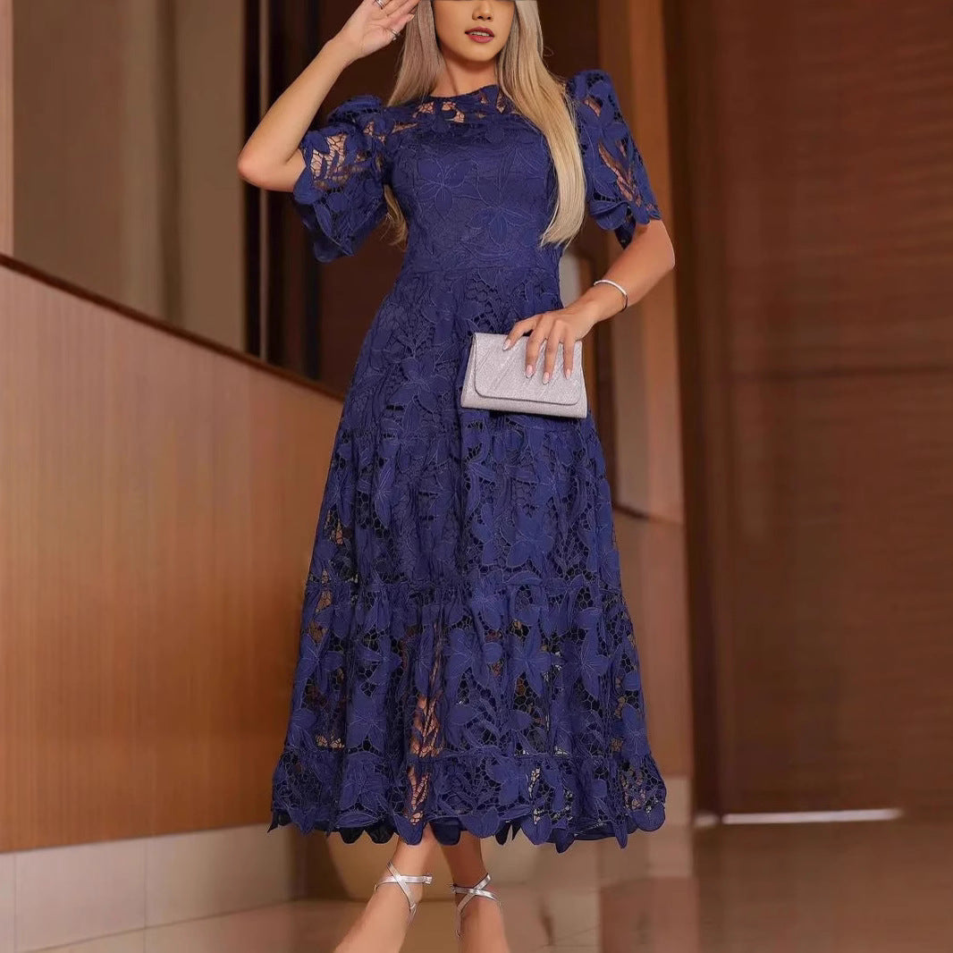 Elegant Long Lace Dress – Chic & Refined Style