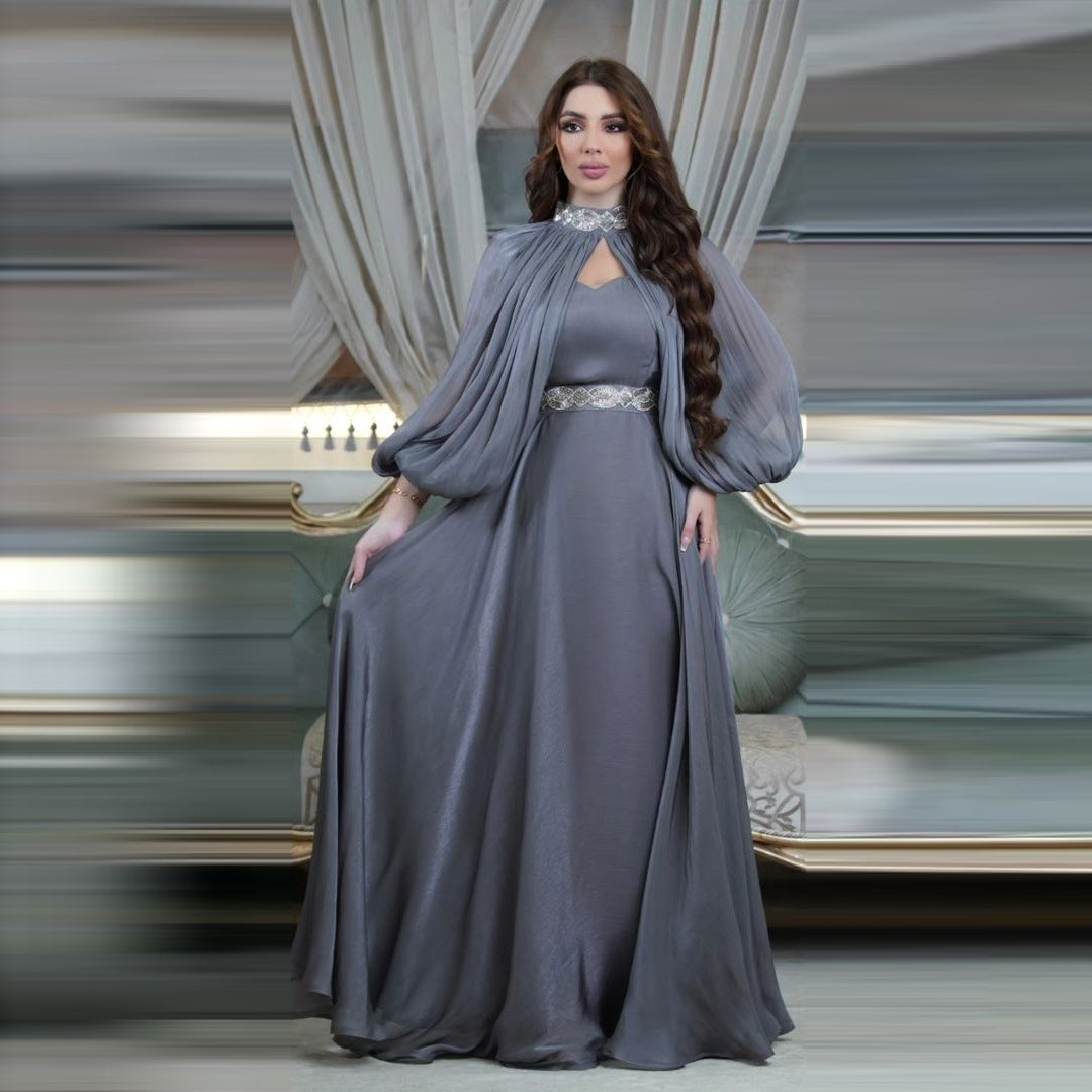 Abaya Satin Élégante – Robe Longue de Luxe