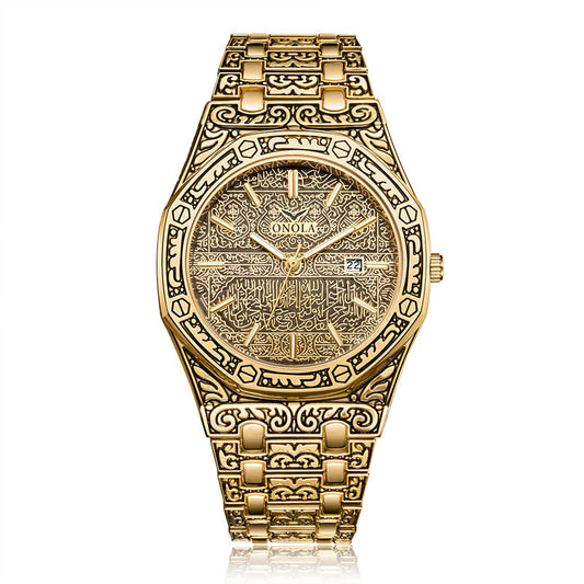 Engraved Gold Watch – Premium Elegance