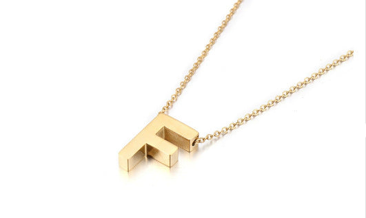Gold Initial Letter Necklace – Personalized Name