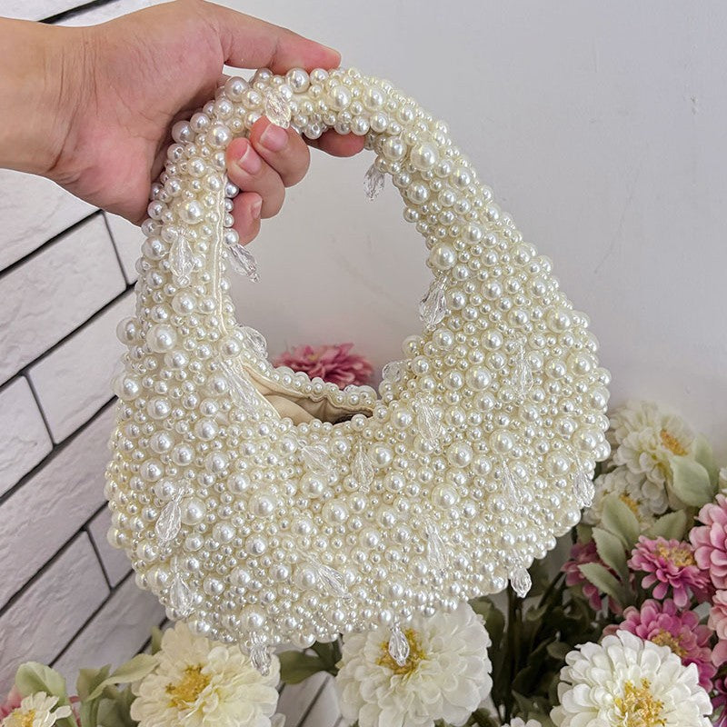 Sac bandoulière perles élégant – Sac femme chic et raffiné