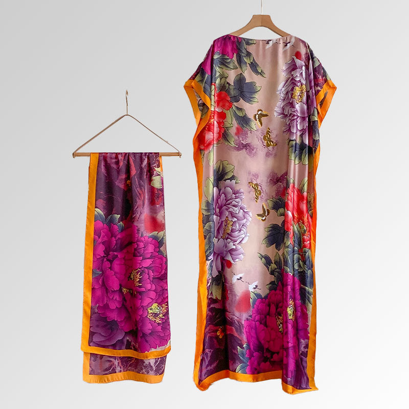 Abaya longue style africain – Robe musulmane élégante et fluide