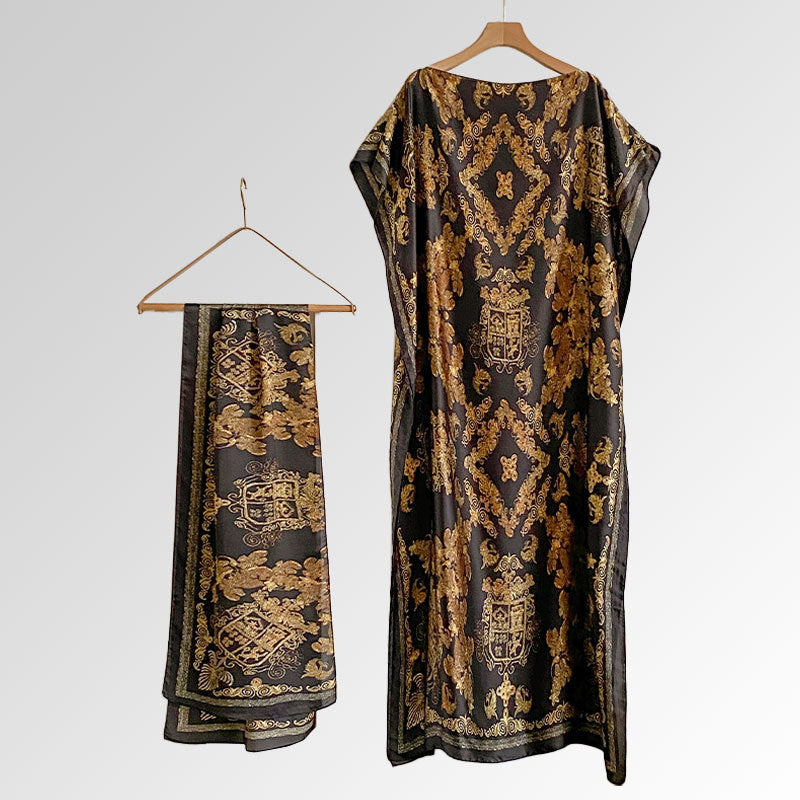 Abaya longue style africain – Robe musulmane élégante et fluide