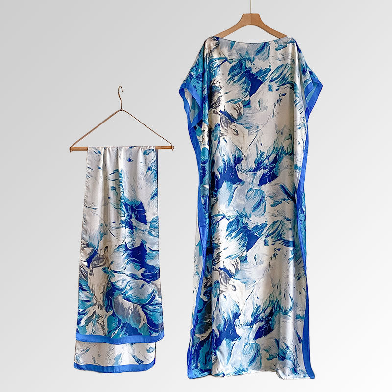 Abaya longue style africain – Robe musulmane élégante et fluide