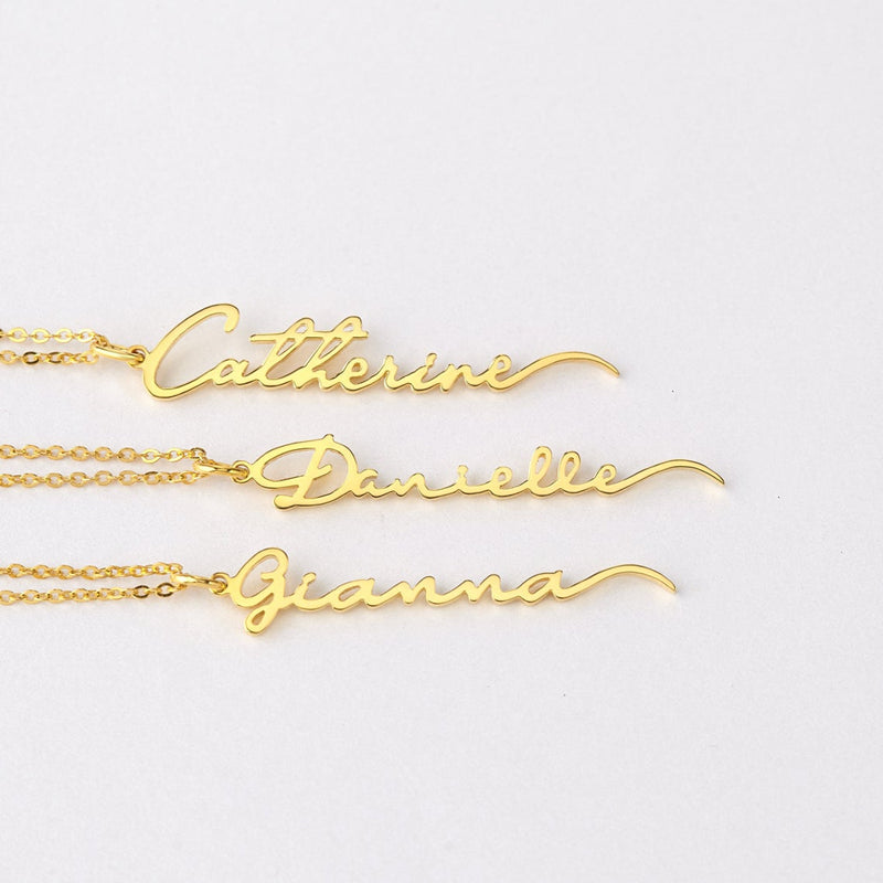 Collier prénom signature personnalisé – Bijou élégant en acier inoxydable