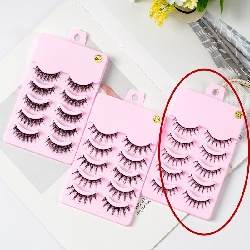 Reusable Natural Eyelashes – Pack of 5 Pairs Volume Effect