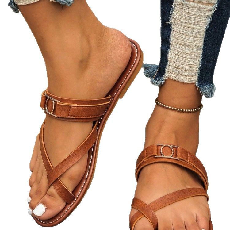 Women's Flat Comfort Sandals – Stylish Plus Size Shoes