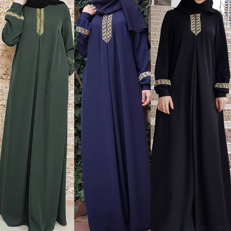 Elegant Plus Size Abaya – Modest Long Dress for Women ✨