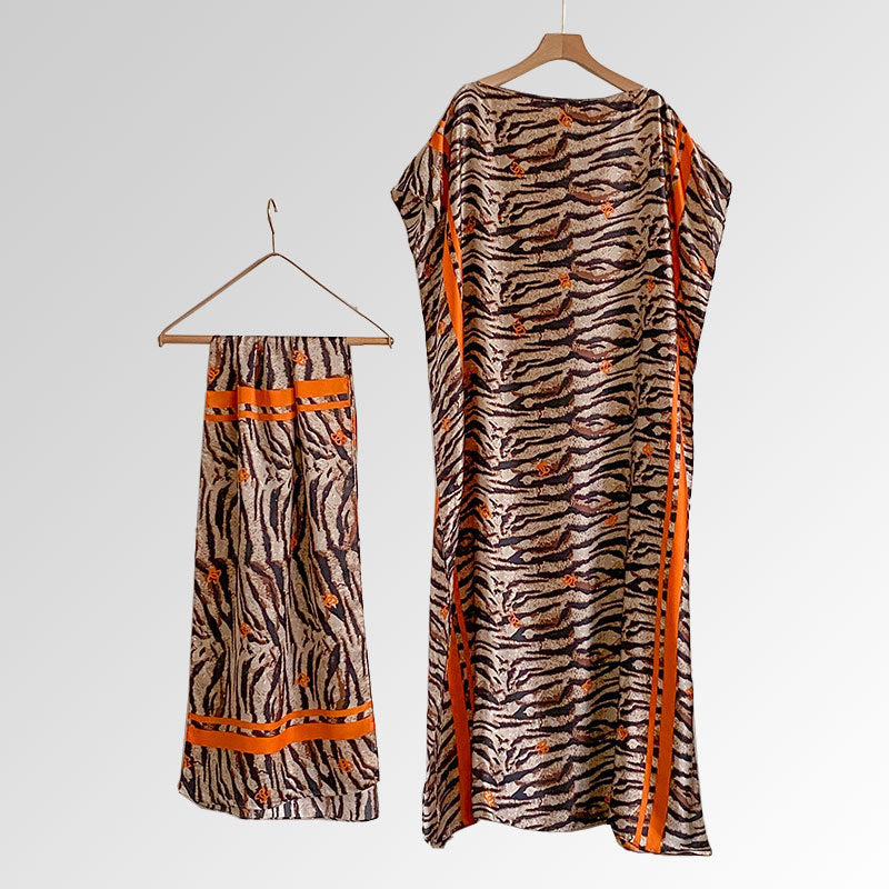 Abaya longue style africain – Robe musulmane élégante et fluide