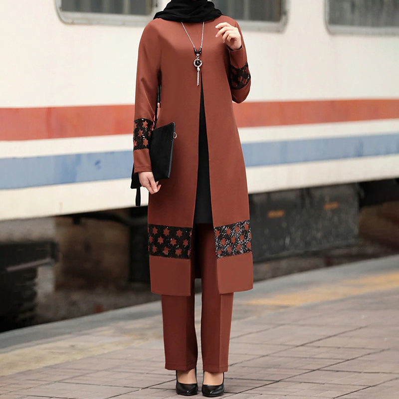 Elegant Caramel Abaya – Modern and Refined Muslim Dress