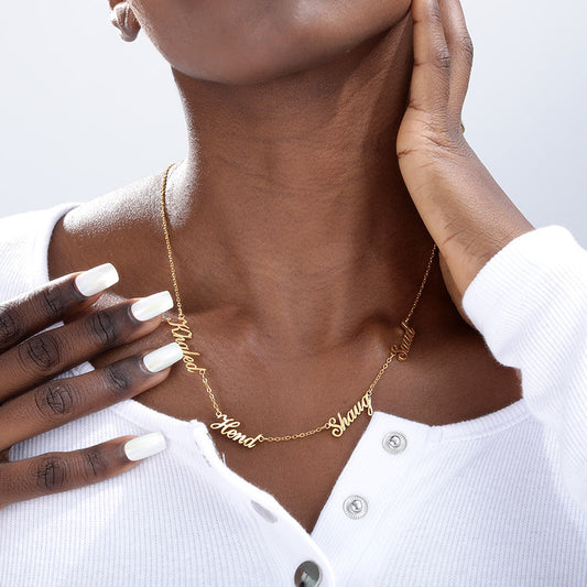 Collier double prénom personnalisé – Élégance unique