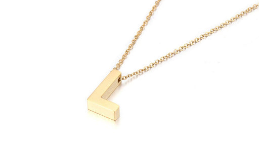 Gold Initial Letter Necklace – Personalized Name