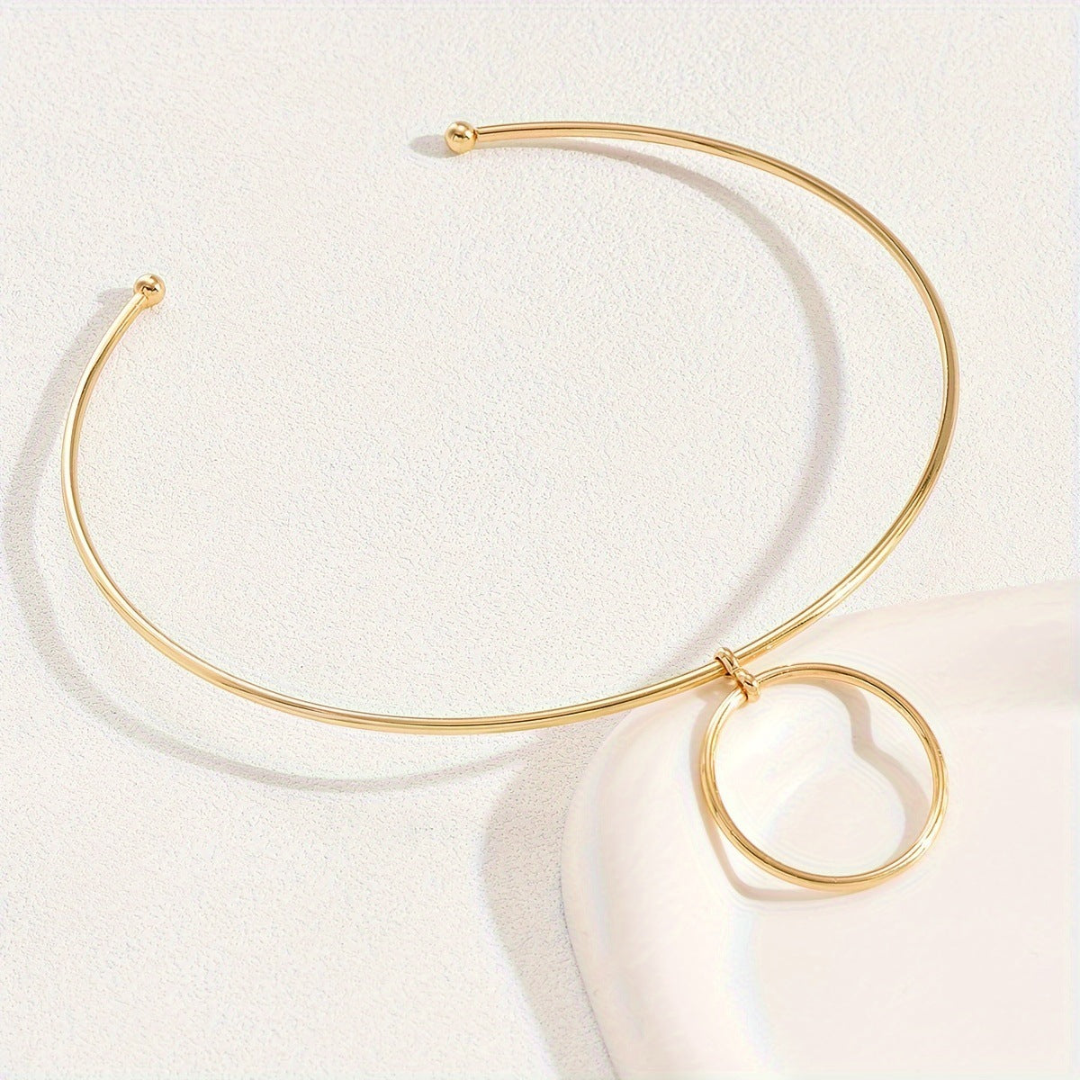 Elegant Circle Necklace – Gold and Silver