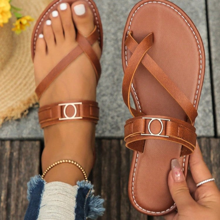 Women's Flat Comfort Sandals – Stylish Plus Size Shoes
