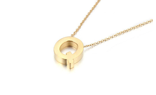 Gold Initial Letter Necklace – Personalized Name