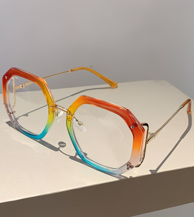 Lunettes Octogonales Élégantes – Style Luxe Moderne Femme