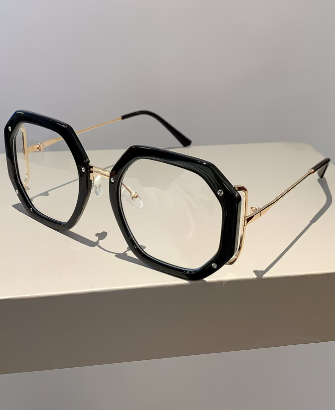 Lunettes Octogonales Élégantes – Style Luxe Moderne Femme