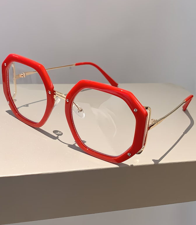 Lunettes Octogonales Élégantes – Style Luxe Moderne Femme